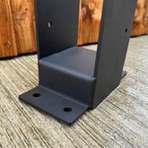 Heavy-Duty Welded Bolt-Down Post Base with 50mm Raiser for 4" / 100mm Wood